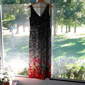 Champs Women's Large V-neck Black and White tank Dress